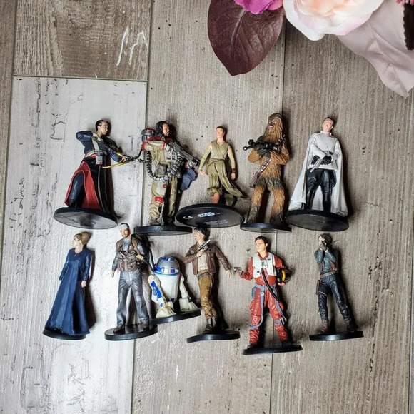 Disney Star Wars Figures Figurines Cake Topper Bundle 11 Pieces EUC - Picture 14 of 16